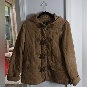 Brown Ralph Lauren button up coat